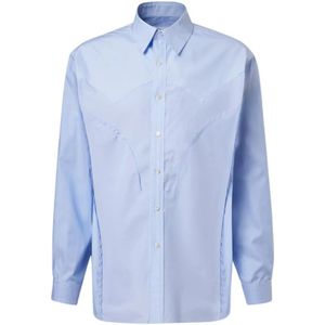 Maison Margiela, Heren, Overhemden, Blauw, Maat: M Katoen,