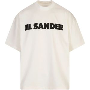 Jil Sander, Heren, Tops, Wit, Maat: L Katoen,