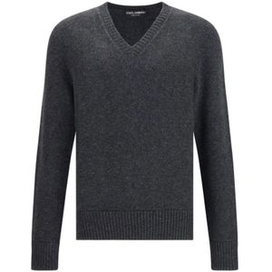 Dolce & Gabbana, Heren, Truien, Grijs, Maat: S Wol,
