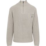 Carhartt Wip - Fleur De Sel Grey Detroit Half Zip - Trui - Beige