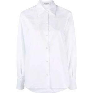 Valentino, Dames, Blouses & Shirts, Wit, Maat: XL Katoen,