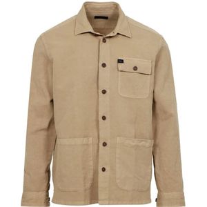 Fay, Heren, Jassen, Bruin, Maat: 2XL Katoen,