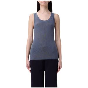 Max Mara, Dames, Tops, Blauw, Maat: M Zijde,