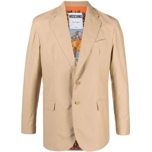 Moschino, Heren, Jassen, Beige, Maat: XL Katoen,