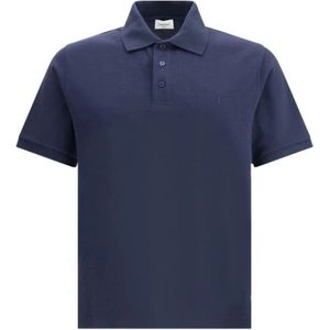 Saint Laurent, Heren, Tops, Blauw, Maat: L Katoen,