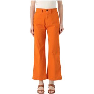 Polo Ralph Lauren, Dames, Broeken, Oranje, Maat: L Katoen,