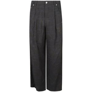 Off White, Heren, Broeken, Grijs, Maat: W31 Linnen,