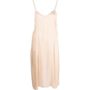Forte Forte, Dames, Jurken, Beige, Maat: M Zijde,