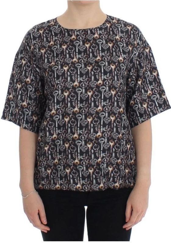 Dolce & Gabbana, Dames, Blouses & Shirts, Veelkleurig, Maat: M Zijde,