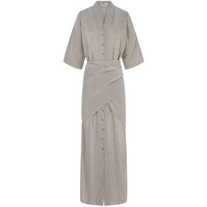 Cortana, Dames, Jurken, Groen, Maat: S Linnen,