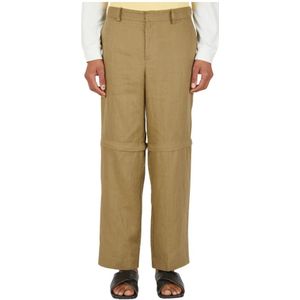 Wynn Hamlyn, Heren, Broeken, Beige, Maat: W30 Linnen,