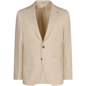 Tagliatore, Heren, Jassen, Beige, Maat: XL Linnen,