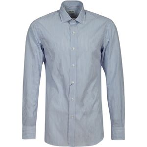 Salvatore Piccolo, Heren, Overhemden, Blauw, Maat: S Katoen,