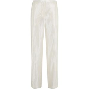 Loulou Studio, Dames, Broeken, Wit, Maat: M Linnen,
