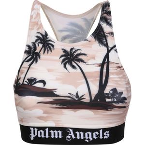 Palm Angels, Dames, Tops, Veelkleurig, Maat: XS Polyamide,