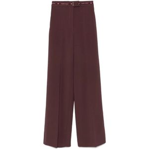 Elisabetta Franchi, Dames, Broeken, Rood, Maat: L Poliester,