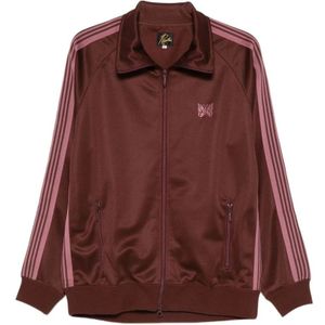 Needles, Heren, Sweatshirts & Hoodies, Bruin, Maat: XL Poliester,