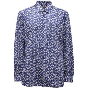 Mazzarelli, Heren, Overhemden, Blauw, Maat: 3XL