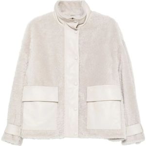 Emporio Armani, Dames, Sweatshirts & Hoodies, Beige, Maat: M Zijde,