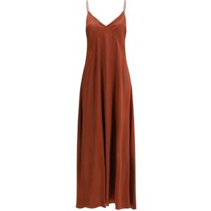 Forte Forte, Dames, Jurken, Oranje, Maat: S Zijde,