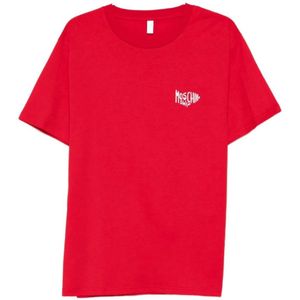 Moschino, Heren, Tops, Rood, Maat: M Katoen,