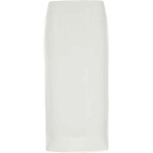 Sportmax, Dames, Rokken, Wit, Maat: XS Zijde,