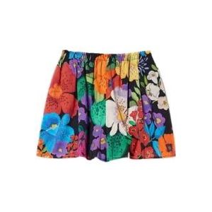Twinset Bloemen Muslin Shorts , Multicolor , Dames , Maat: S