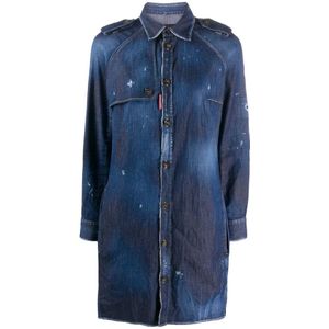 Dsquared2, Dames, Jurken, Blauw, Maat: 2XS