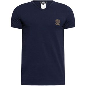 Versace, Heren, Tops, Blauw, Maat: 2XL Katoen,