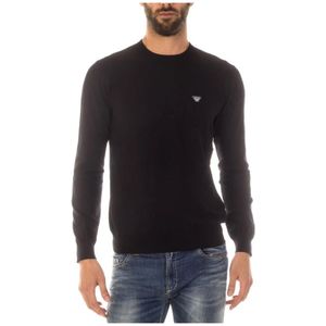 Armani Jeans, Heren, Truien, Zwart, Maat: S Viscose,