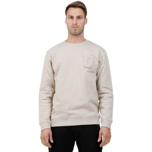 Dondup, Heren, Sweatshirts & Hoodies, Beige, Maat: L Katoen,