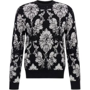 Roberto Cavalli, Heren, Truien, Zwart, Maat: L Wol,