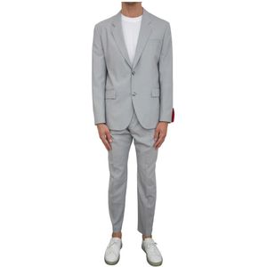 Hugo, Heren, Pakken, Grijs, Maat: M Wol,