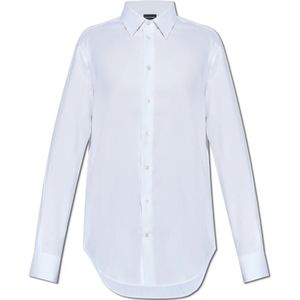 Emporio Armani, Heren, Overhemden, Wit, Maat: M Katoen,