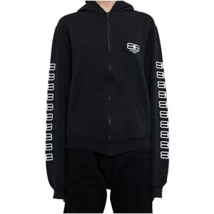 Balenciaga, Dames, Sweatshirts & Hoodies, Zwart, Maat: XS