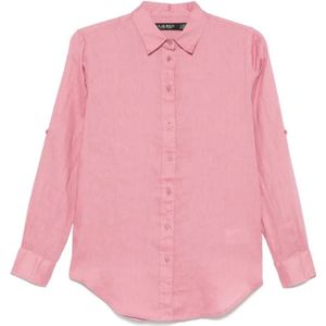 Ralph Lauren, Dames, Blouses & Shirts, Roze, Maat: XL Linnen,