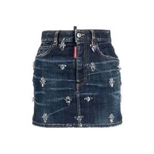 Dsquared2 Stijlvolle Rokken , Blue , Dames , Maat: 2XS