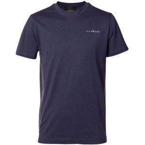 John Richmond, Heren, Tops, Blauw, Maat: S Katoen,