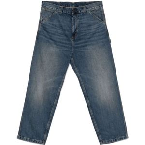 Carhartt Wip, Heren, Jeans, Blauw, Maat: XS Katoen,