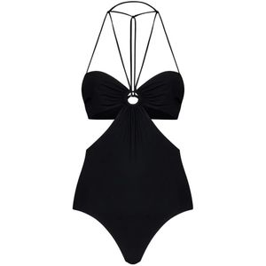 Nensi Dojaka, Dames, Badkleding, Zwart, Maat: S Jersey,