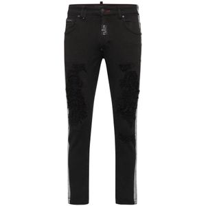 Philipp Plein, Heren, Jeans, Zwart, Maat: W29 Denim,