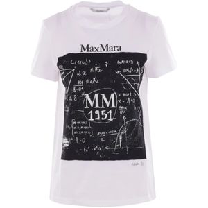 Max Mara, Dames, Tops, Wit, Maat: S Katoen,