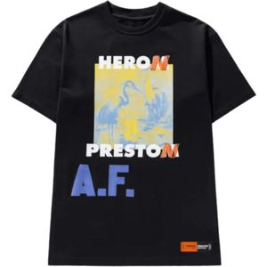 Heron Preston, Dames, Tops, Zwart, Maat: 2XS Katoen,