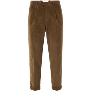 Paolo Pecora, Heren, Broeken, Bruin, Maat: 2XL Corduroy,