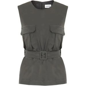 P.a.r.o.s.h., Dames, Tops, Grijs, Maat: L