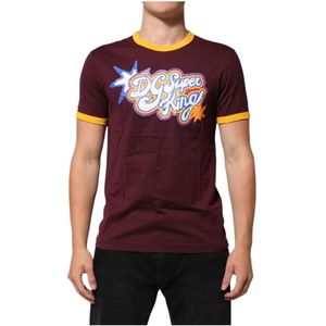 Dolce & Gabbana, Heren, Tops, Bruin, Maat: M Katoen,