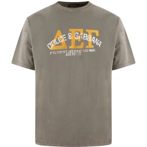 Dolce & Gabbana, Heren, Tops, Grijs, Maat: L