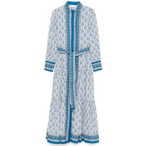 MC2 Saint Barth, Dames, Jurken, Blauw, Maat: M Katoen,