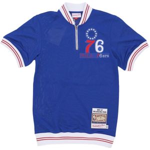 Mitchell & Ness, Heren, Tops, Blauw, Maat: M Poliester,