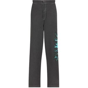 Roberto Cavalli, Heren, Broeken, Grijs, Maat: XL Lame,